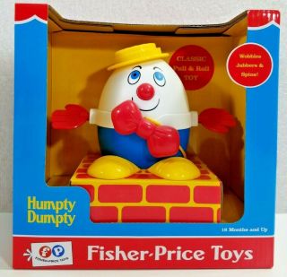 Fisher Price Classic Pull And Roll Toy Humpty Dumpty Nib