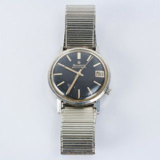 Vintage 1968 Bulova Accutron Wristwatch Mens Stainless Steel Date Watch Repair