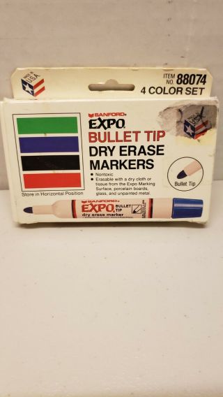 Sanford Bullet Tip Expo Dry Erase Markers Vintage Stinky 88074