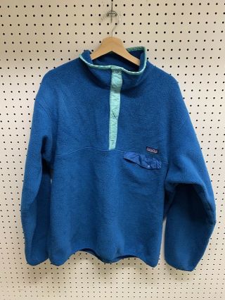Vintage Patagonia Blue Fleece Jacket Sz Xl
