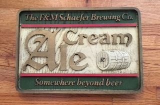 Old Schaefer Beer Sign Cream Ale Brooklyn Ny F&m Schaefer Brewing Co Advertising