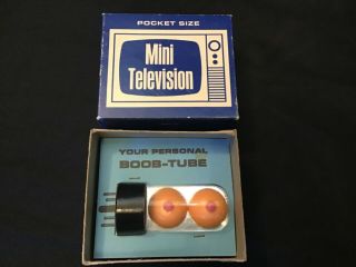 Goldens Mini Television Boob - Tube Vtg Gag Gift Prank Toy Retro Tv 60s 70s Prop
