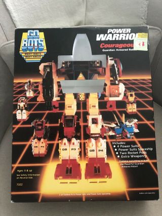 Vintage 1985 Gobots Power Warrior Courageous Guardian Armored Robot Box Only