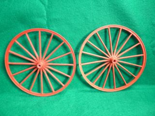 Vintage Marx Johnny West Horse And Covered Wagon Wheels Parts.  6 1/2 In