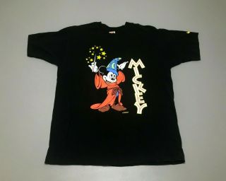 Vintage 90s Disney World On Ice Mickey Mouse Fantasia T - Shirt Adult Size Xl Rare
