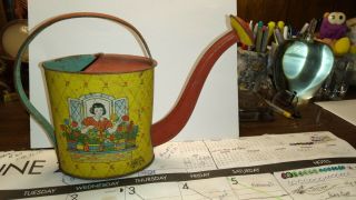 Vintage J.  Chein Made In Usa Tin Toy Water Pail Please See Photos