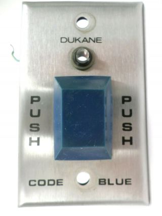 Vintage Dukane Metal Nurse Code Blue Push Button Hard To Find