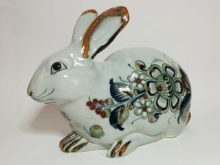 Large 12 " Ken Edwards Mexican Pottery Rabbit Figurine Signed El Palomar Mexico