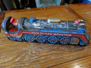 Vintage Silver Mountain Japanese Tin Toy Train