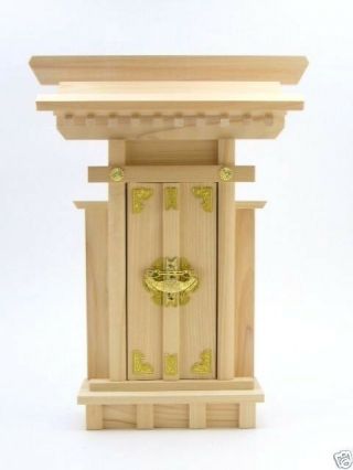 Japanese Kamidana Household Shinto Altar Shelf Miniature Shrine Wooden God Japan