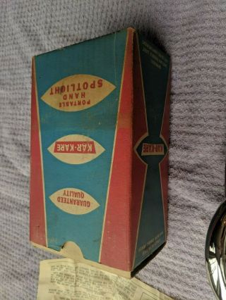 Rare Vtg Automobile Accessory Hand Held Spotlight W/box 1950 