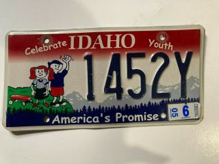 2005 Idaho License Plate Celebrate Youth America 