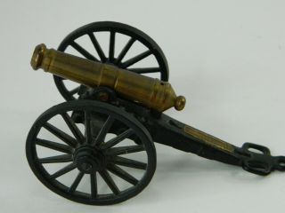 Vintage 6 Inch Long Small Brass And Cast Iron Cannon Civil War Gettysburg,  Pa