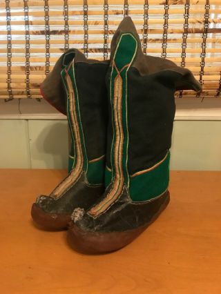 Vintage Handmade Tibetan Boots