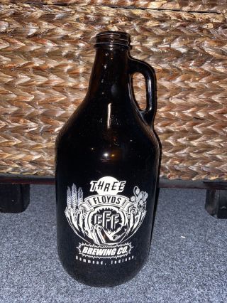 Empty Three Floyds Brewing Company 1/2 Gallon Growler.  Has Been Sanitized.