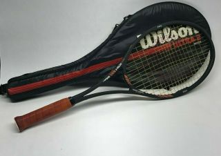 Vintage Wilson Ultra 2 Braided Graphite Pws 4 - 1/2 " Grip Racket With Case Boron