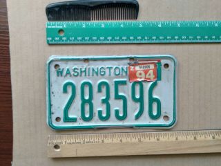 License Plate,  Washington,  1994,  Motorcycle,  283596