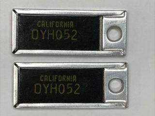 Vintage Dav Mini License Plate Tags,  Keychain Fobs,  California Oyh052