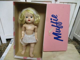 Vintage Nancy Ann 8 " Muffie Doll Strung - Undresse - Box