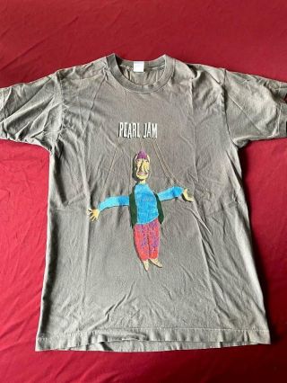 1994 Pearl Jam Tour Concert T - Shirt Freak Large Vintage W Ticket