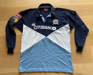 Waratahs Rugby Vintage Retro 125yr Anniversary Ls Jersey Shirt Canterbury Large