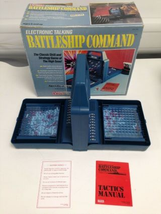 V - Tech Boxed Vintage Electronic Talking Battleship Command Tabletop Game 546