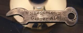 Early 1900s Saegertown Pa Beer Soda Pop Bottle Opener Ginger Ale Advertising