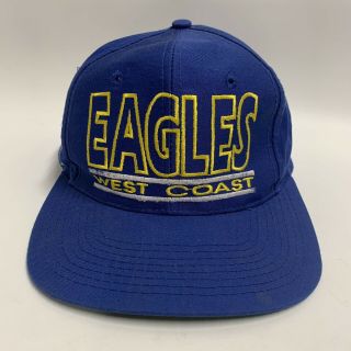 Vintage West Coast Eagles Afl Cap Adjustable Hat Football 90s Snapback Rare