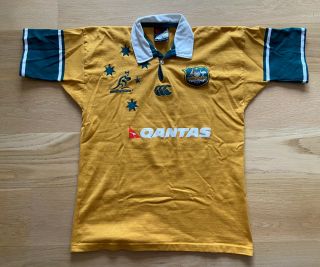 Wallabies Retro Vintage Short Sleeve Rugby Jersey Shirt Sz Large “scotstralian”
