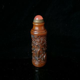 Collectibles Agalmatoli Snuff Bottle Carved Dragon Shoushan Stone Seal Fw018