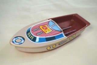 Vintage Tin Treasures Toy Wave Colorful Pop Pop Steam Boat Ship 5.  5 "