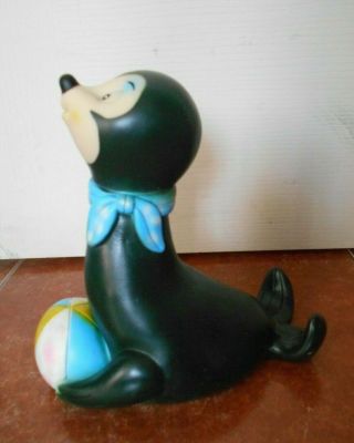 Seal Ball Vintage Figure Soft Plastic Toy Sea Dog Squeaky Cute Vintage Cartoon