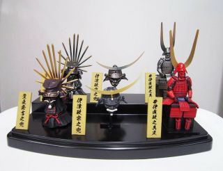 SAMURAI ARMOUR blind box by miniQ Japan - complete set of 8 3