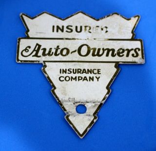 Vintage Auto - Owners Insurance Company License Plate Topper Gas/oil