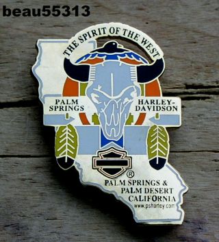 H - D Of Palm Springs California Harley Davidson Dealer Collectible Vest Pin