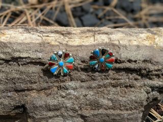 Women ' s Navajo Turquoise Cluster Earrings Native American Southwest Jewelry 3