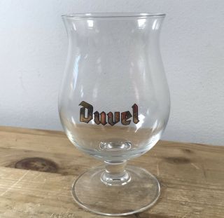Duvel Chalice Beer Glass Goblet Belgian Gold Logo 33cl Pint
