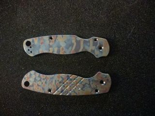 Flytanium Scales (titanium) For Spyderco Pm2 (can Remove Ano If Desired)