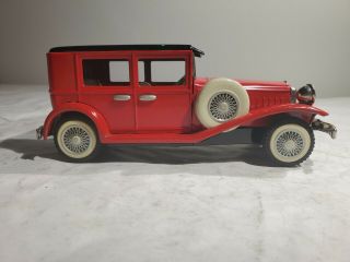 Vintage Tin Friction Action Toy 4 Door Sedan Car Japan Front Plate Marked N - 1929