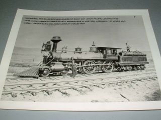 Vintage 8x10 Train Photo Union Pacific Railroad,  Wood Fired Locomotive No.  82