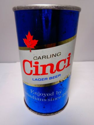 Cinci Lager Straight Steel Pull Tab Beer Can 367 Carling Canada