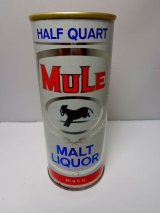16oz.  Mule Malt Liquor Straight Steel Pull Tab Beer Can 157 - 6 General Brg Calif