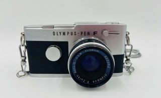 Vintage Olympus Pen Ft Half Frame Camera W/ F.  Zuiko 38m Japan Made