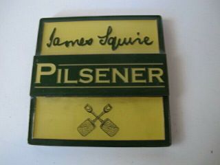 Retro James Squire Pilsener Metal Beer Tap Badge / Coaster - Australia