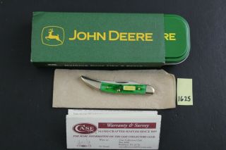 Case Xx 2010 610096 John Deere Green Bone Tiny Toothpick Pocket Knife 1625