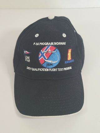 F - 35 Flight Test Program Norway,  Lone Star,  Kongberg Baseball Hat/cap,  Black