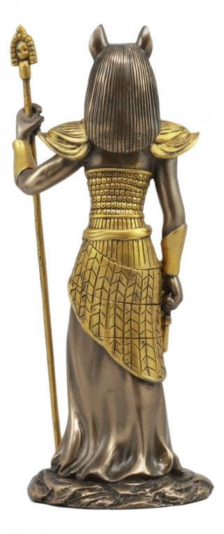 Ebros Egyptian Goddess Bastet Cat With Spear Statue 11 " H Figurine