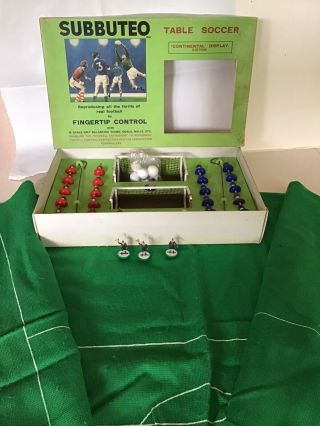Vintage 1970’s Subbuteo Set With Pitch