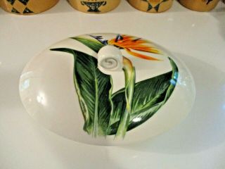 Santa Anita Ware Bird Of Paradise Covered Dish Designed By Vreni Wawra