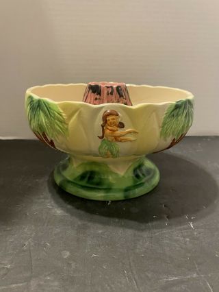 Vintage Orchids Of Hawaii Flaming Volcano Scorpion Tiki Drink Bowl